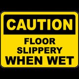 Floor Slippery When Wet Sign